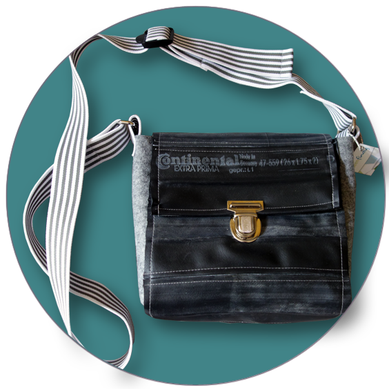 upcycling Tasche aus Fahrradschlauch