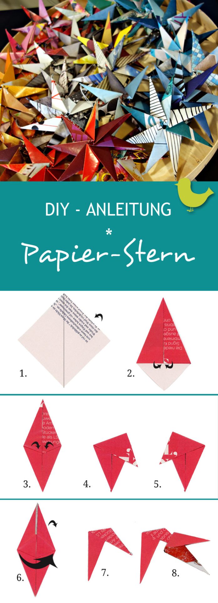 DIY - Anleitung Papier-Stern zu Weihnachten